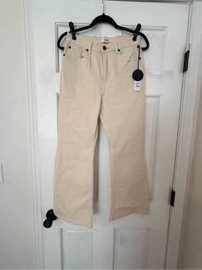 Amuse Society Cream Wide-Leg Jeans